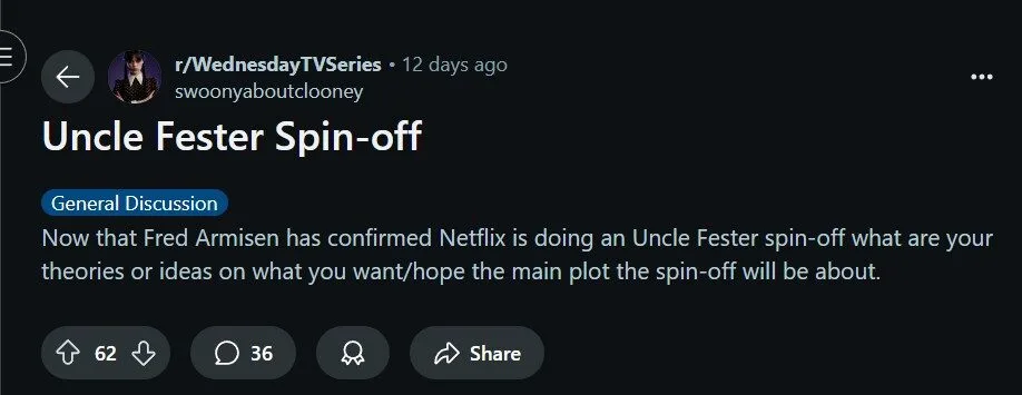 "Netflix" ยืนยันแล้ว! "ลุงเฟสเตอร์" จากตระกูลแอดดัมส์ เตรียมมีซีรีส์ภาคแยกของตัวเอง