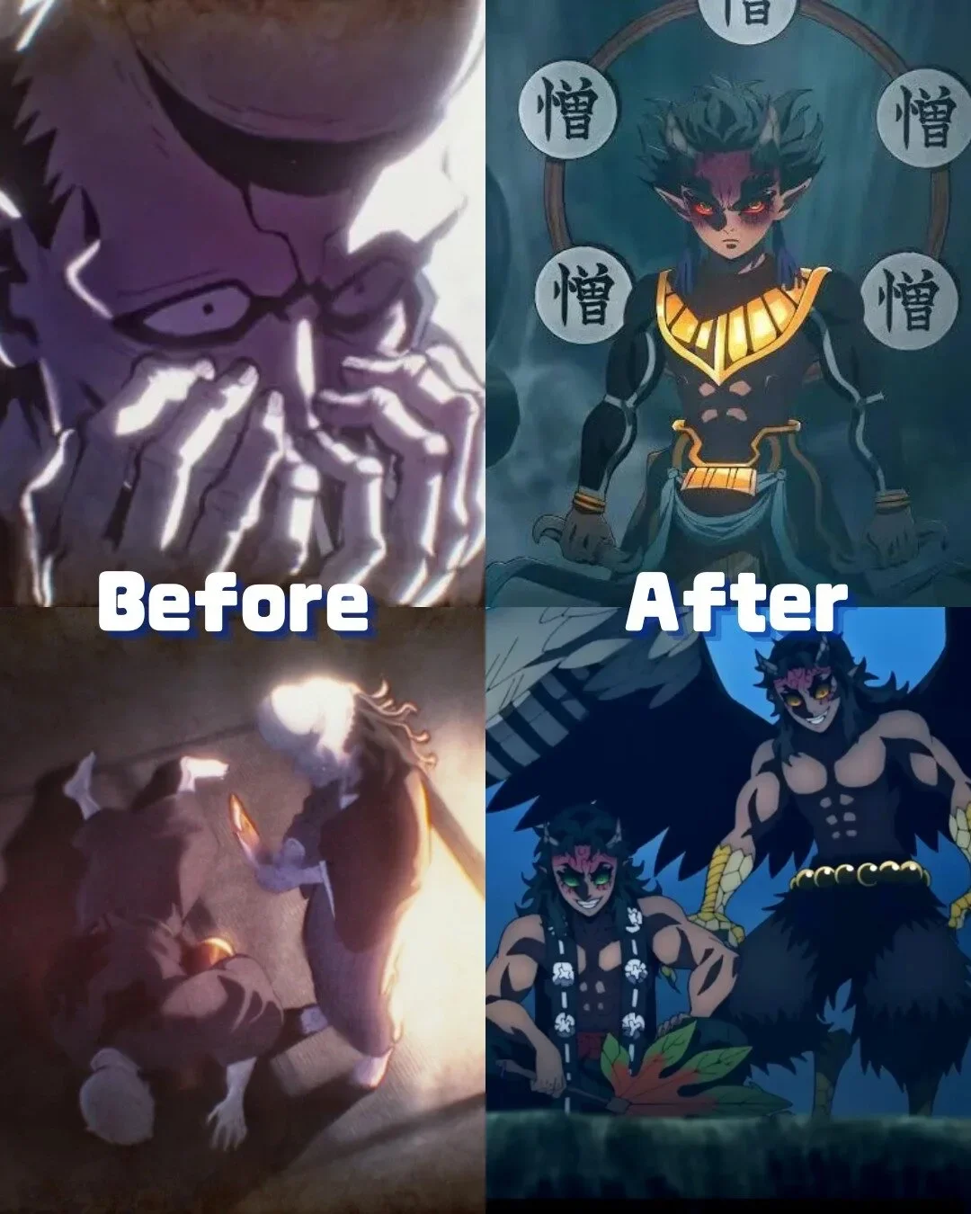 พาส่องภาพก่อน-หลังเหล่าตัวละครใน "Demon Slayer" กลายเป็น "อสูร" พวกเขาจะเปลี่ยนไปขนาดไหนกันนะ?