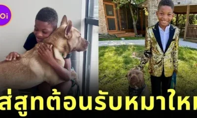 ไวรัลอบอุ่นหัวใจ! เด็กชายชาวอเมริกันแต่งชุดสุดหรูต้อนรับหมาใหม่ เพราะ "มันคือสมาชิกครอบครัว"