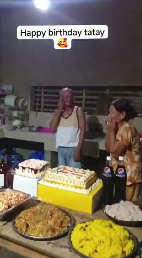 คุณปู่ชาวฟิลิปปินส์เป่าเทียนวันเกิดที่ครอบครัวจัดให้ แต่ตอนจบทำเอาทุกคนเขินตัวบิด!